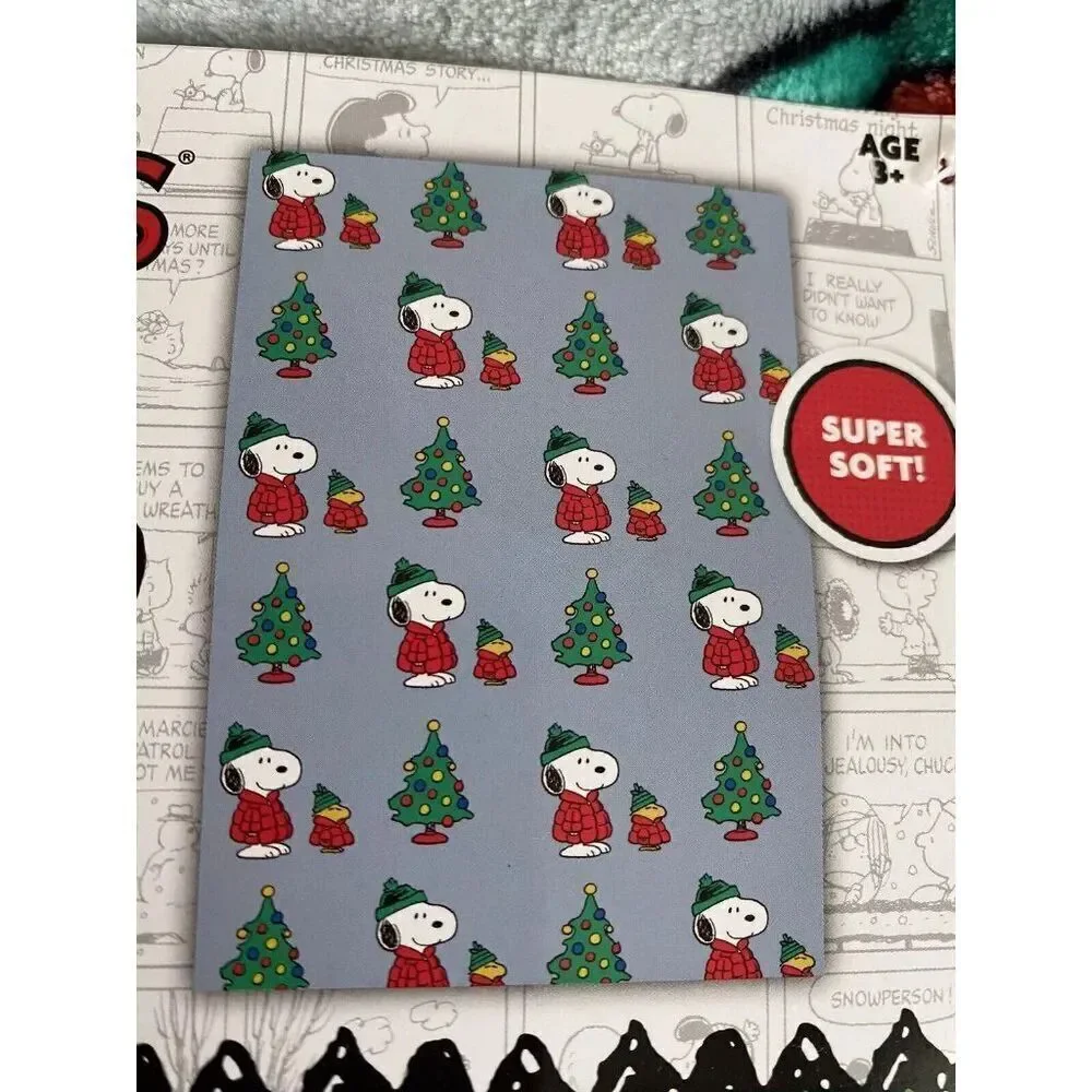 Peanuts Snoopy Puffer Jacket Woodstock Puffy Coat Soft Throw Blanket‎ 50 X 70”
